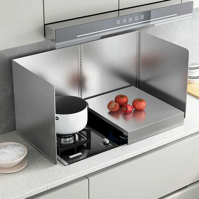 가스렌지 기름 방지 가림막 주방 스테인레스 청소, 40x80x40cm (4겹), 1개