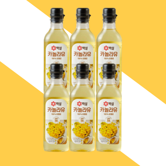 백설 건강한 요리유, 500ml, 6개