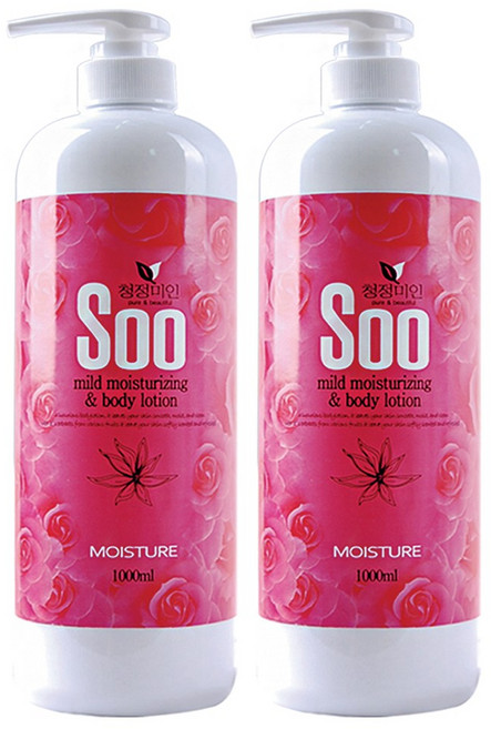 청정미인 퍼퓸 모이스처 바디로션, 1L, 2개