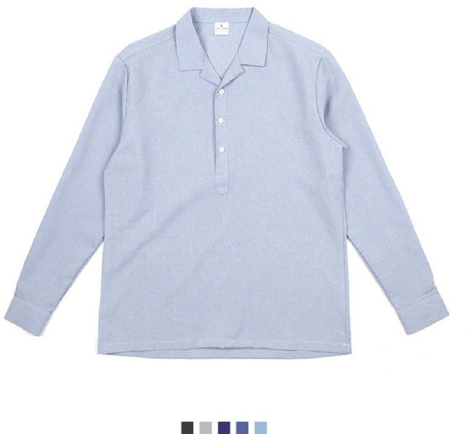 애드윈 A반오픈카라 남자 셔츠 긴팔 가을 코디 데일리 상의 파자마 캐주얼 남방 남성