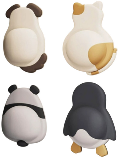 나이스오프 동물원 시리즈 충격 흡수 문콕 방지 접착식 패드 4종 1세트