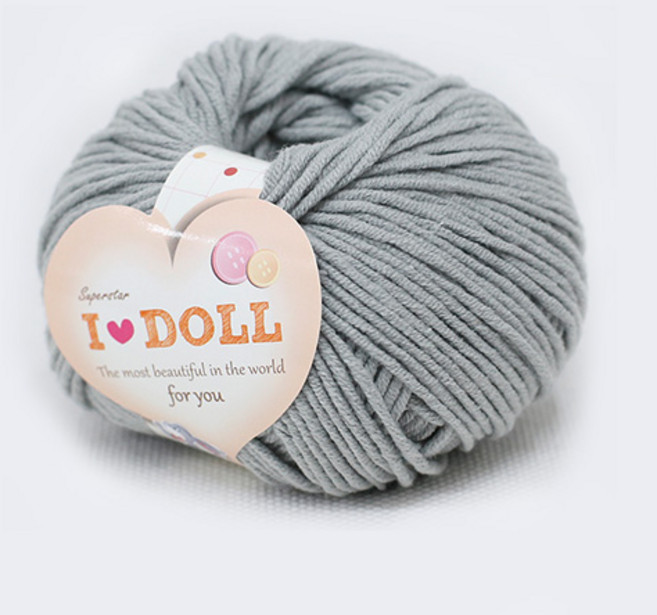 [앵콜스] (10+1)아이돌(낱볼) 인형실 소품실 면사 뜨개실 털실, 20 회색, 1개