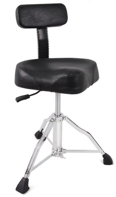 드럼 의자 유압 리프팅 360도 회전 스텝 높이조절 스툴 연습용 드러머 공연용, 1개, 블랙