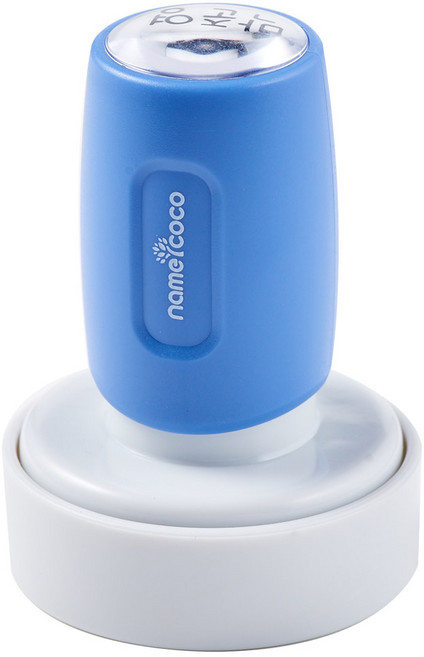 네임코코 의류용 원형 네임스탬프 S10, 블루, 1개