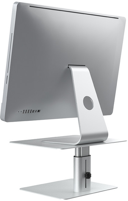 킨닉스 하이데스크 높이조절 아이맥 메탈 모니터 받침대 스탠드 거치대, 실버, 1개