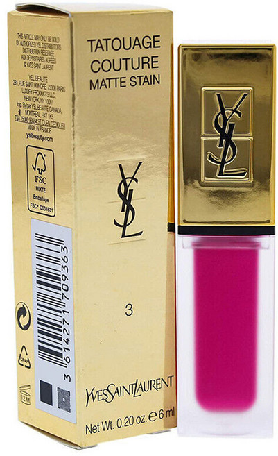 입생로랑 따뚜아쥬 꾸뛰르 매트 스테인 틴트, 3호 로즈잉크, 1개