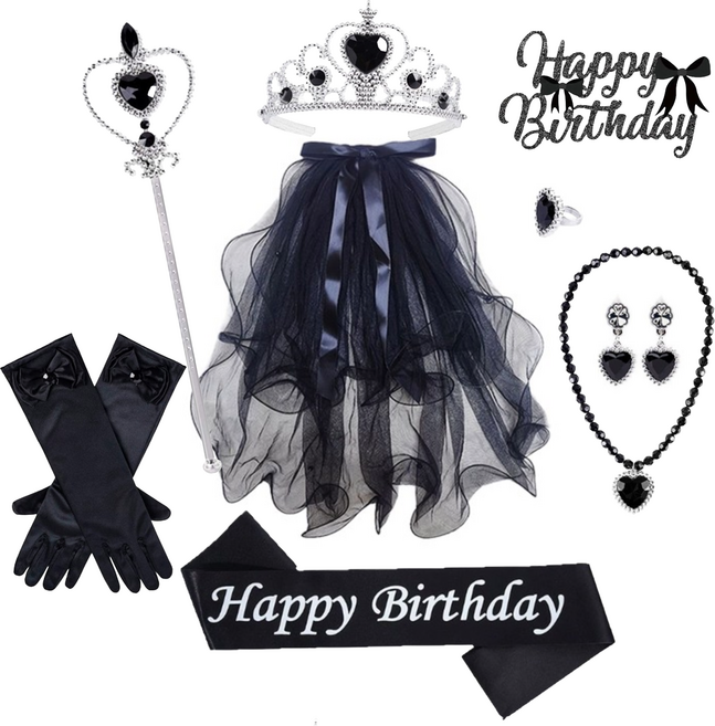 핫쏘잇 주인공 생일 파티 공주 세트 9종, 블랙