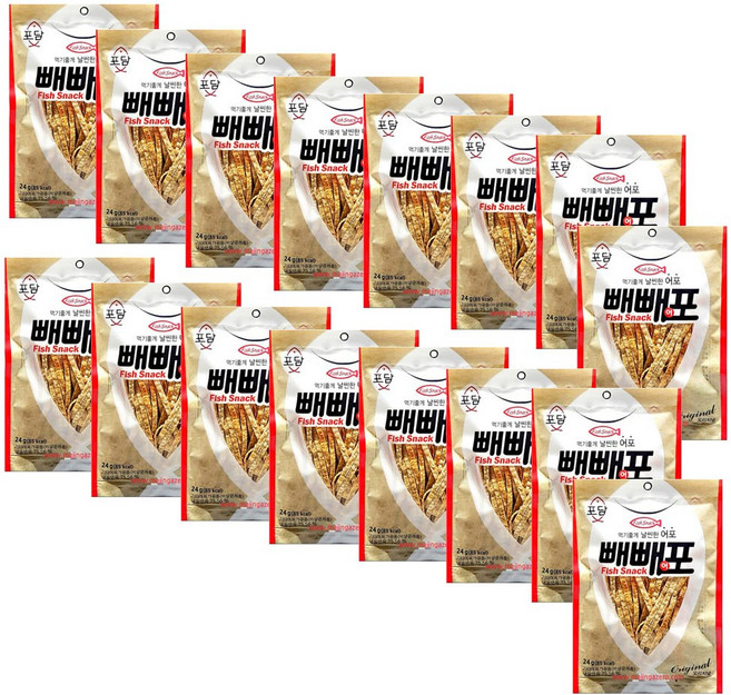 코스트코 빼빼어포 빼빼포/쥐포/어포/빼뺴포/빼뺴어포/피쉬스낵, 16개, 24g