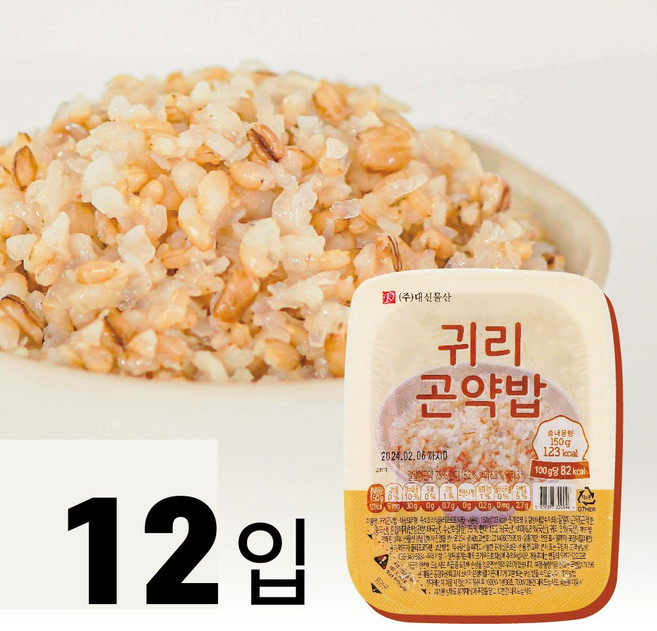 (오직미)귀리곤약밥 대신곤약 즉석밥, 150g, 12개