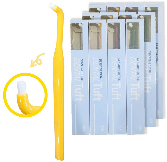 덴탈터프트 첨단칫솔 TR 짧은돔형, 12개입, 1개