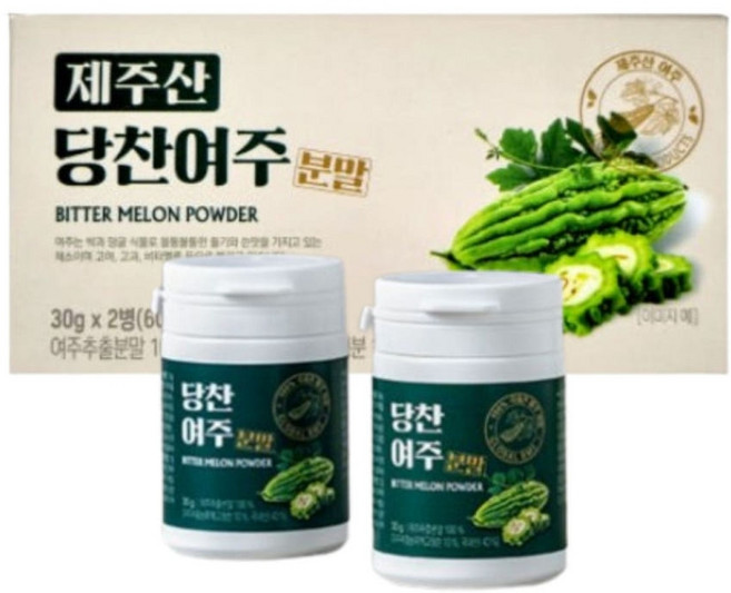 제주 당찬 여주 분말 30gX2통x1박스 부모님 어르신 선생님 선물 가족영양제 건강식품 아빠, 1박스, 60g