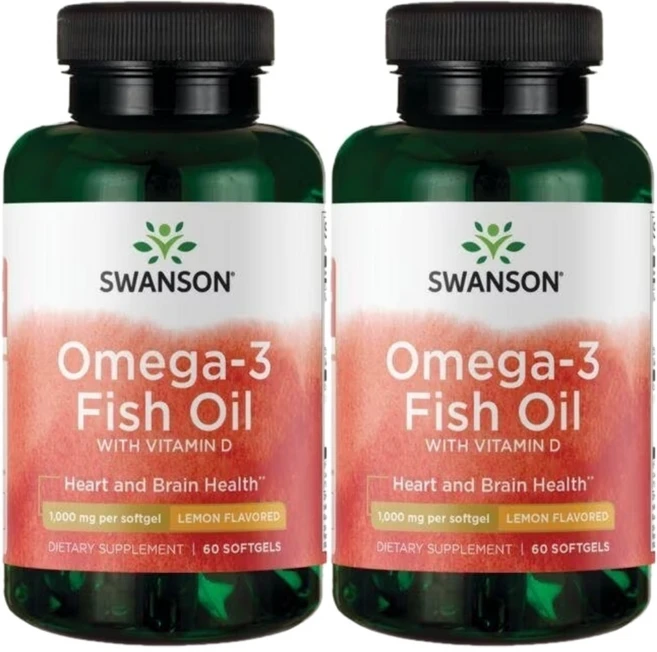 스완슨 슈퍼 DPA 피쉬오일 오메가3 1000mg, 2팩, 60정 - 쿠팡