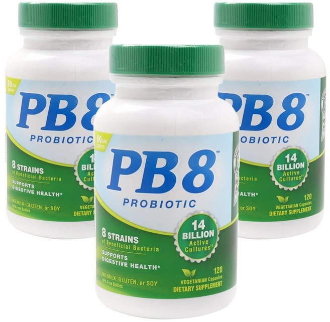 뉴트리션나우 PB8 프로바이오틱 140억 베지테리안 캡슐, 3개, 120정 - 쿠팡