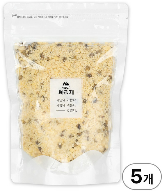 싸리재 떡고물 [ 무설탕 국산 녹두 고물 300g ] 경단 인절미 송편 시루떡 만들기재료, 5개