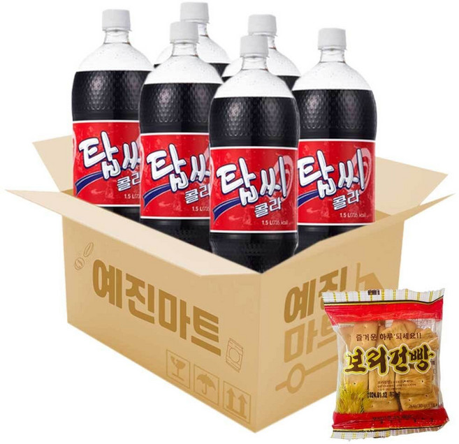 예진마트 탑씨 콜라 1.5L x 6페트 lov*0826XG, 1박스