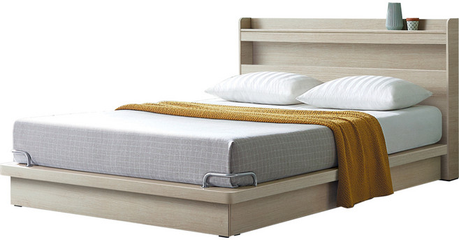 규수방 E0 친환경 LED헤드 튼튼한 평상형 침대프레임, 023평상형(그레이) 침대프레임만(매트없음)