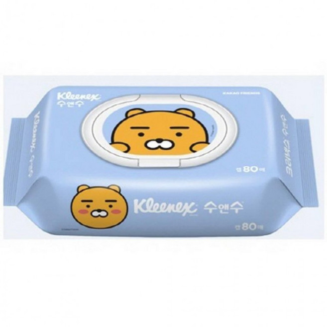 크리넥스수앤수 카카오프렌즈물티슈(캡형80매 라이언), 상세페이지 참조