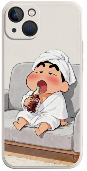 소파에 사이다 마시는 짱구형 실리콘 케이스