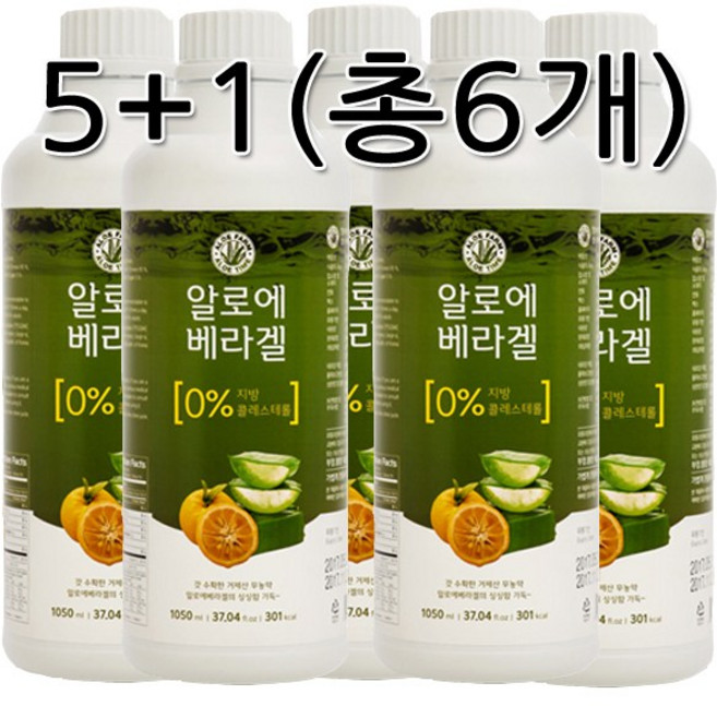 거제알로에팜 알로에베라겔 1050ml, 6개, 1.05L