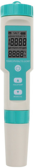 염도계 디지털 염도측정기 염분 나트륨 측정 가정용 블루투스 7 인 1 pH PH/TDS/EC/ORP/ /SG/온도 수질 모니터 테스터 식수 수족관 061EA 9, 02 Without Backlight, 02 Without Backlight, 1개