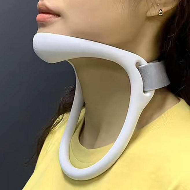 수면용 셀프 턱교정기 주걱턱 턱관절 거북목 디스크 자세 버팀대 휨 교정 척추 스트레칭, 업그레이드 버전