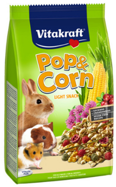 vitacraft 비타크래프트 팝&콘 팝콘 라이트스낵 200g 소동물간식 햄스터 토끼, 1개