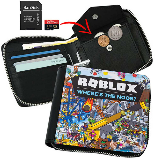 로블록스 지퍼 지갑 반지갑 중학생 초등학생 아동 굿즈 선물 눕 로벅스 메타버스 메모리카드 수납 11