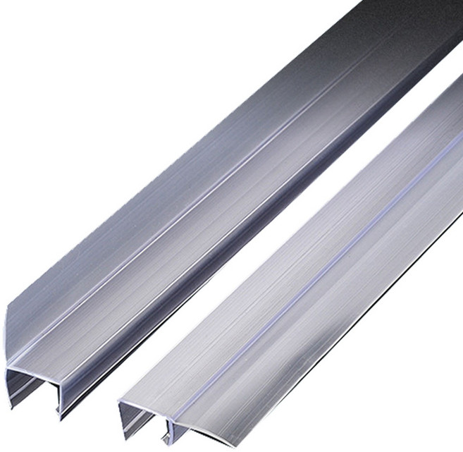 상가강화도어 자동문 현관유리문 바람막이 샤워부스 프로파일 220cm, 2개