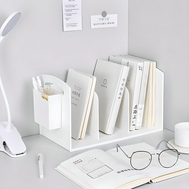구디푸디 3칸 책상 책꽂이 정리함 미니 북트레이, 단품