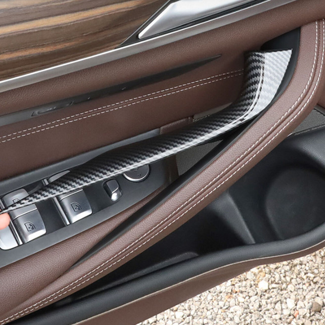 두두카 BMW 5시리즈 G30 악세사리 내측 도어손잡이 카본 몰딩 부착형 호환, g30 내부도어손잡이 2열, 도어캐치