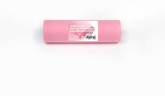 PaperPhant 미니 벌집 크라프트 종이 완충재 포장지 200mm(폭) 50M(길이), 1개, 핑크