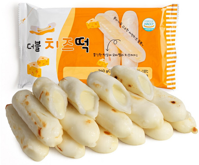 더미들래 구워먹는 더블치즈떡, 240g, 7개