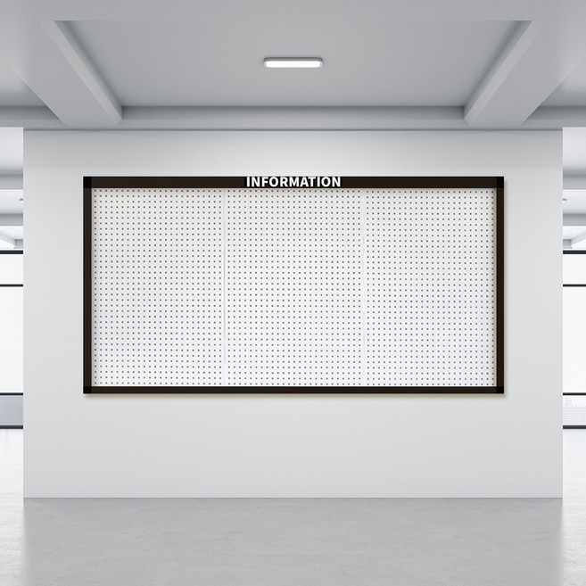 휴그린 자석 타공 게시판 갤브형 / 학교 어린이집 학원 다용도 알림판, 별도색상요청, 네이비