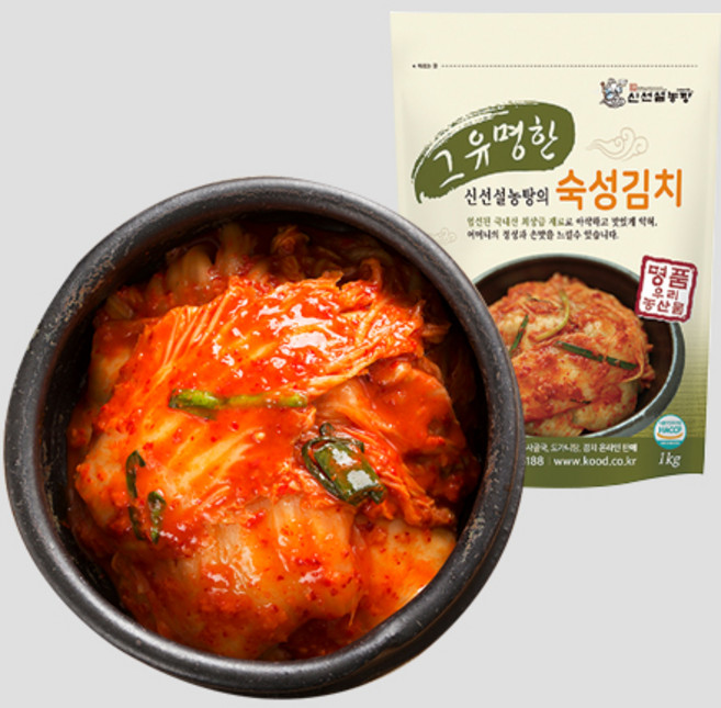 [신선설농탕] 숙성김치1팩(1kg), 1개, 1kg