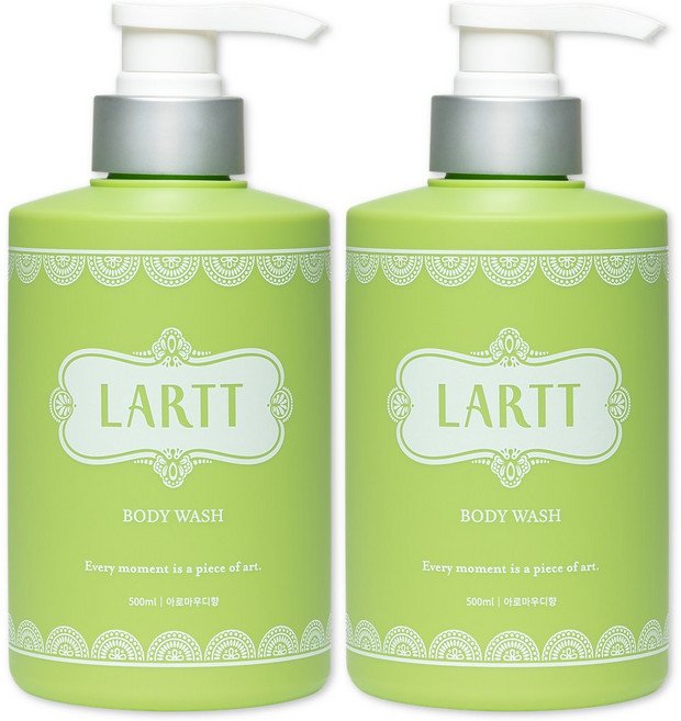 라르트 노네랄 시니어 노인냄새 땀 체취 제거 바디워시 아로마우디향, 2개, 500ml