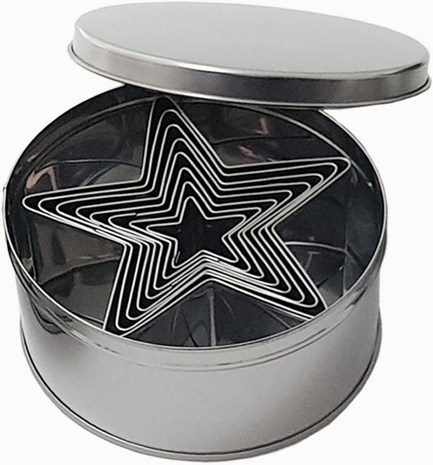 디케이 모양틀 8종 쿠키커터 원 별 꽃 하트 베이킹 몰드, 1개, 별 8종