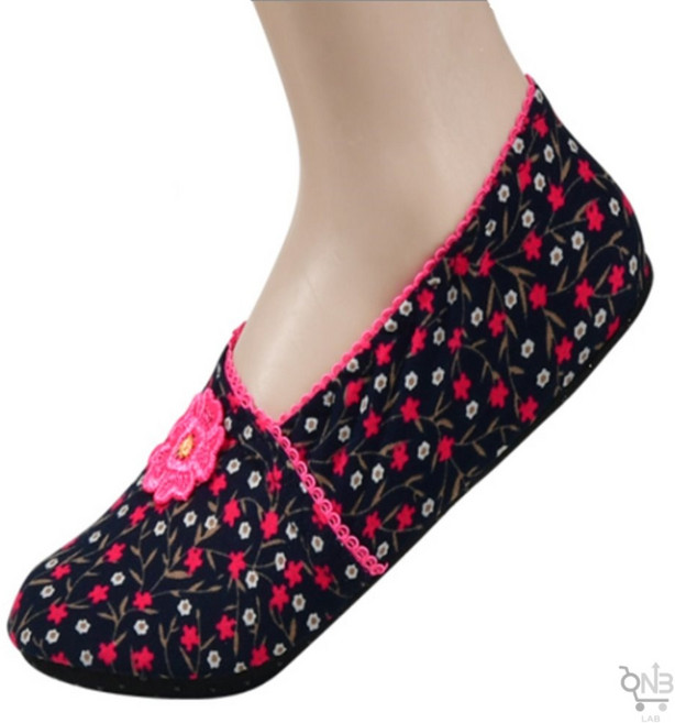 [온비랩] 숙녀 덧신 여자덧신양말 꽃무늬덧신