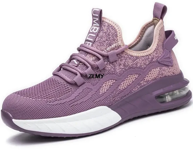 에어 쿠션 남성용 안전 신발 강철 발가락 작업 부츠 펑크 방지 스매쉬 스니커즈