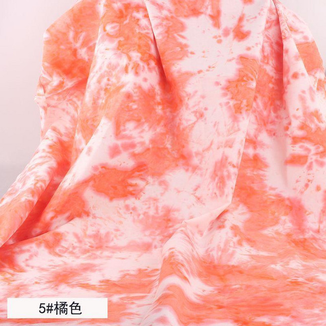 good 紗卡扎染印花布料純棉加厚傳統手工藍印染布桌布服裝面料, 橘色, 1個