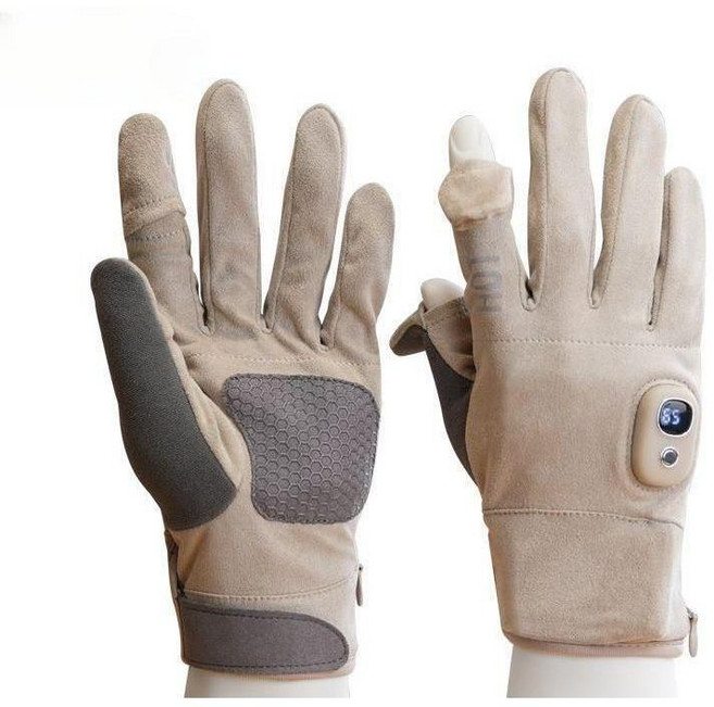 USB 발열장갑 충전식 열선 방한장갑 5단 온도 조절 스키 자전거 오토바이 등산 캠핑 낚시 아웃도어 스마트폰 터치 디지털 디스플레이 2000mAh YJ206