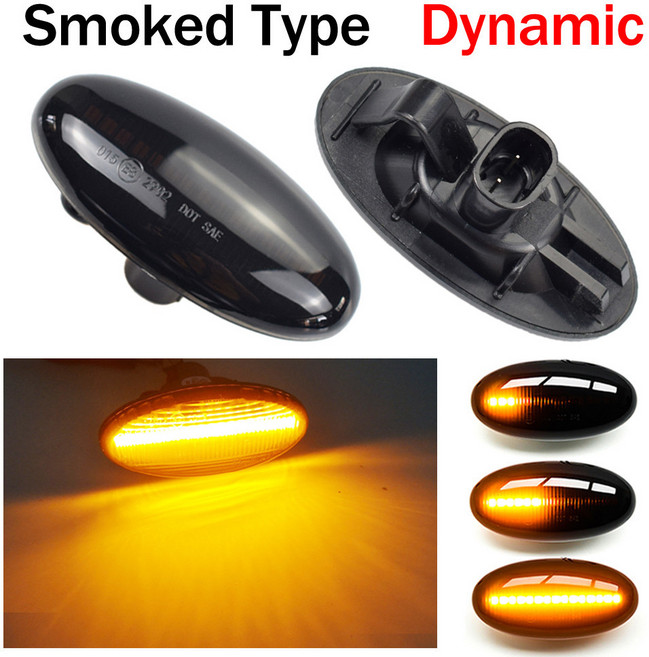 馬自達 MAZDA 2 3 5 6 BT-50 MPV 專用 LED 動態轉向燈 側標誌燈 琥珀色 晶鑽款, 1個, 動態煙熏型