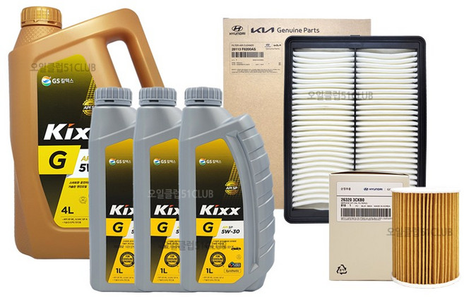 더뉴그랜저IG 3.3가솔린 킥스G 엔진오일세트F62M3CKB0, 7L, 1세트, 5w30