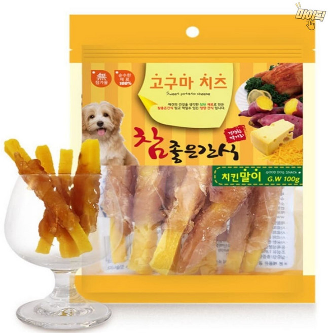 마이픽픽 참좋은간식 치킨말이 강아지음식, 1, 100g, 고구마