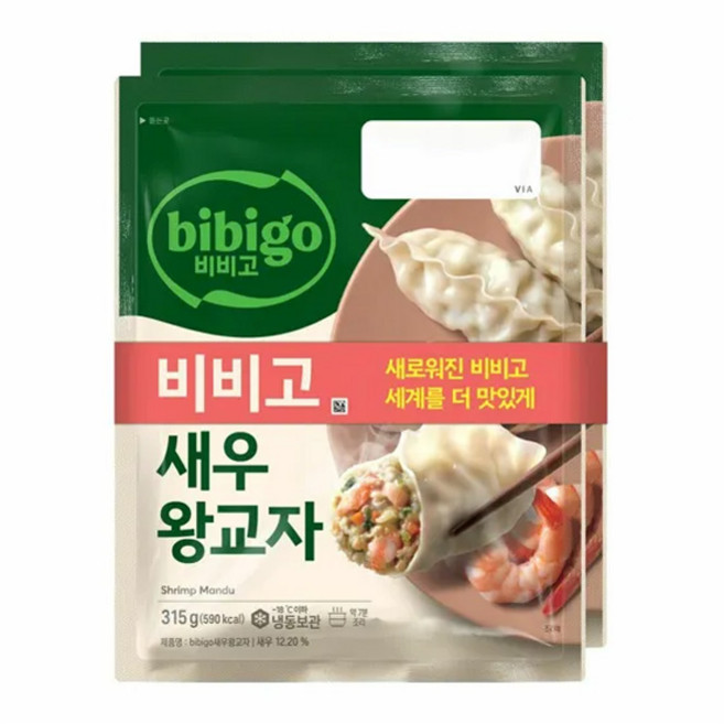 비비고 새우 왕교자, 315g, 8개