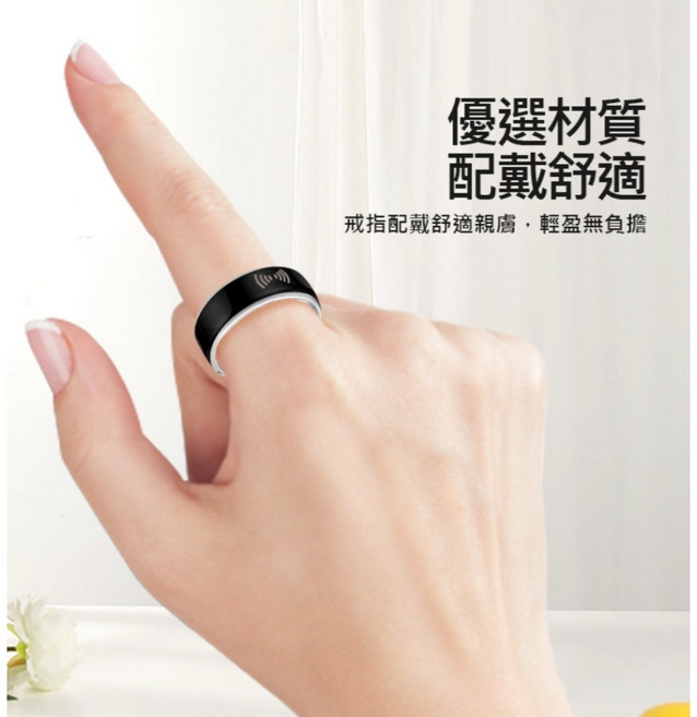 東京數位 NFC-R04 NFC多功能智能戒指 - 門禁卡/電梯 快速感應 自動撥號遙控, 1個, 白10號, 白