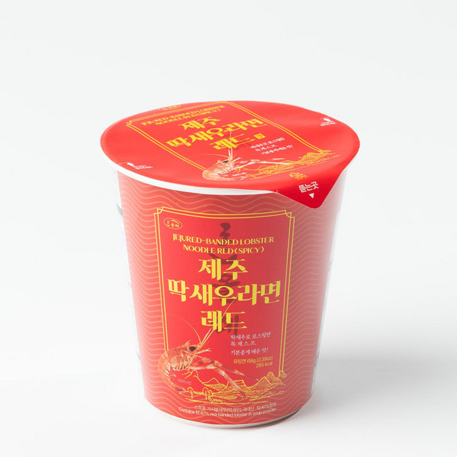 제주 딱새우 컵라면 레드 68g, 6개