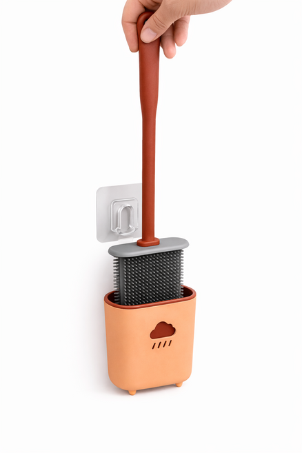 생활제작소 프리미엄 실리콘 변기 청소솔, 혼합 색상, 1개