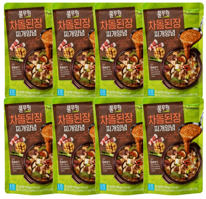 풀무원 차돌된장찌개양념 130g, 8개