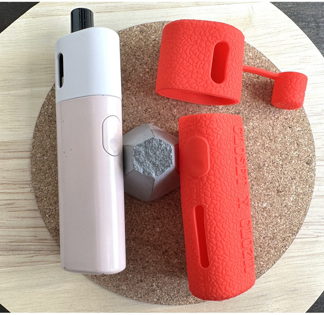 레더크레프트 아보카도베이비프로 전용 실리콘 케이스 위생캡덮개 포함, 1개, 레드