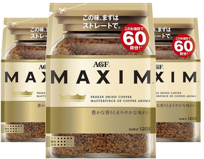 에이지에프 맥심 프리즈 드라이드 커피 풍부한 향과 순한 맛 리필, 3개, 120g, 1개입